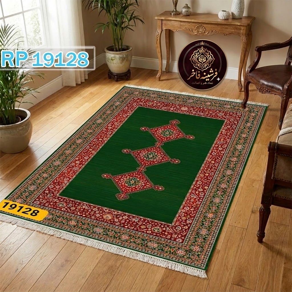 فرشینه طرح فرش گلیم مخمل کد Y-19128